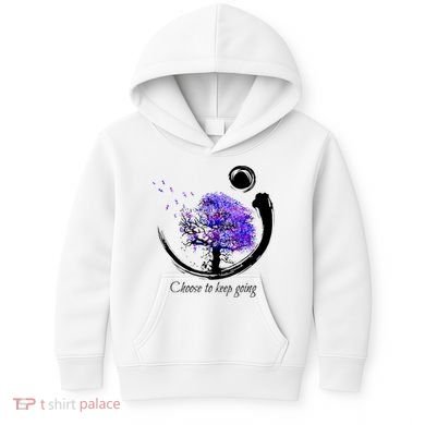 Suicide Prevention Awareness Choose To Keep Going Kids Hoodie