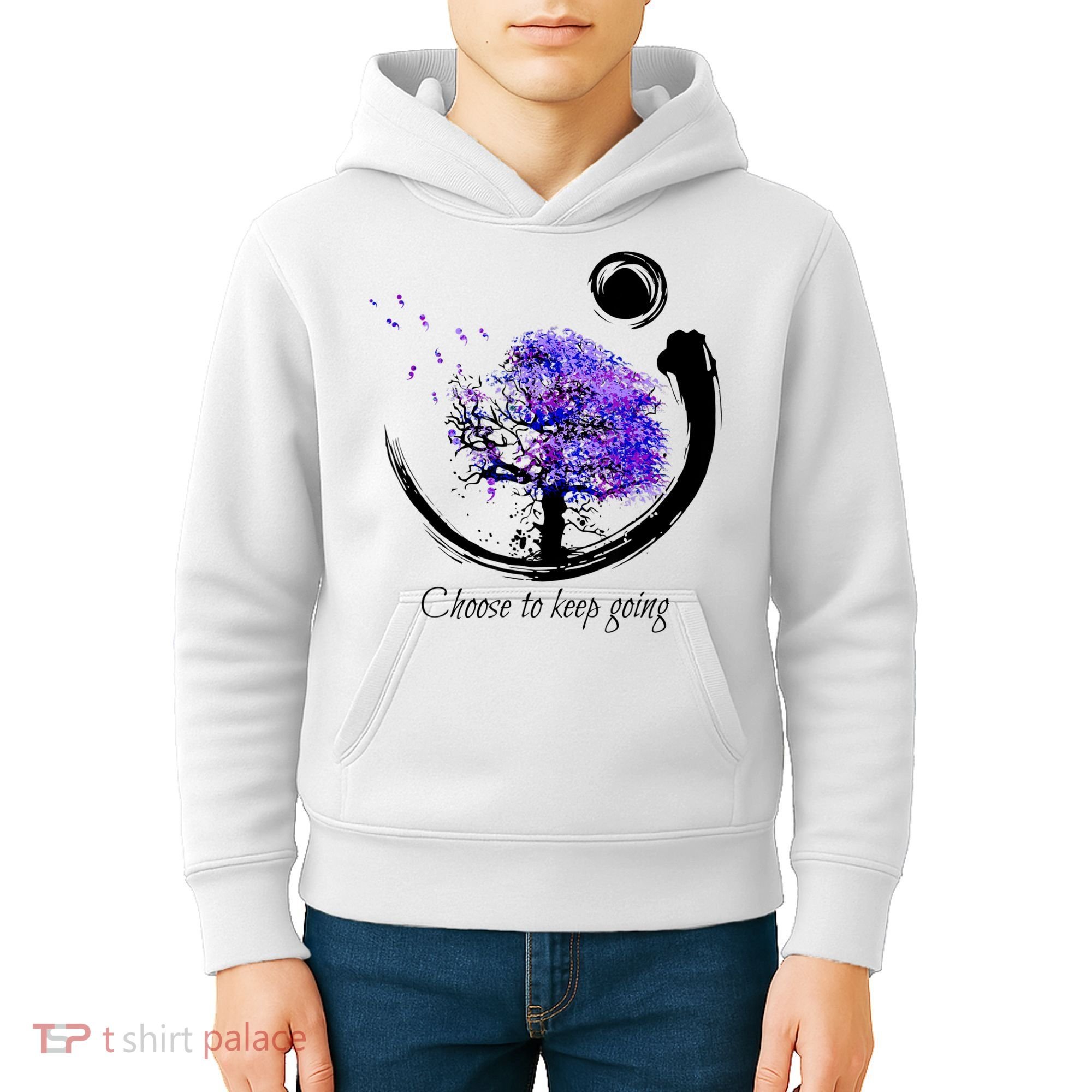 Suicide Prevention Awareness Choose To Keep Going Kids Hoodie
