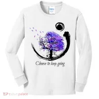 Suicide Prevention Awareness Choose To Keep Going Kids Long Sleeve Shirt thumb 0