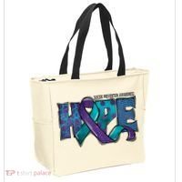 Suicide Prevention Awareness Warrior Hope Ribbon You Matter Tote Bag thumb 2