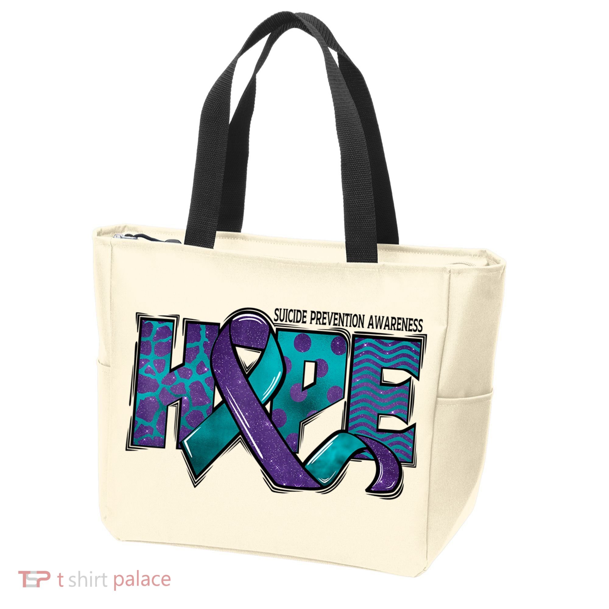 Suicide Prevention Awareness Warrior Hope Ribbon You Matter Tote Bag