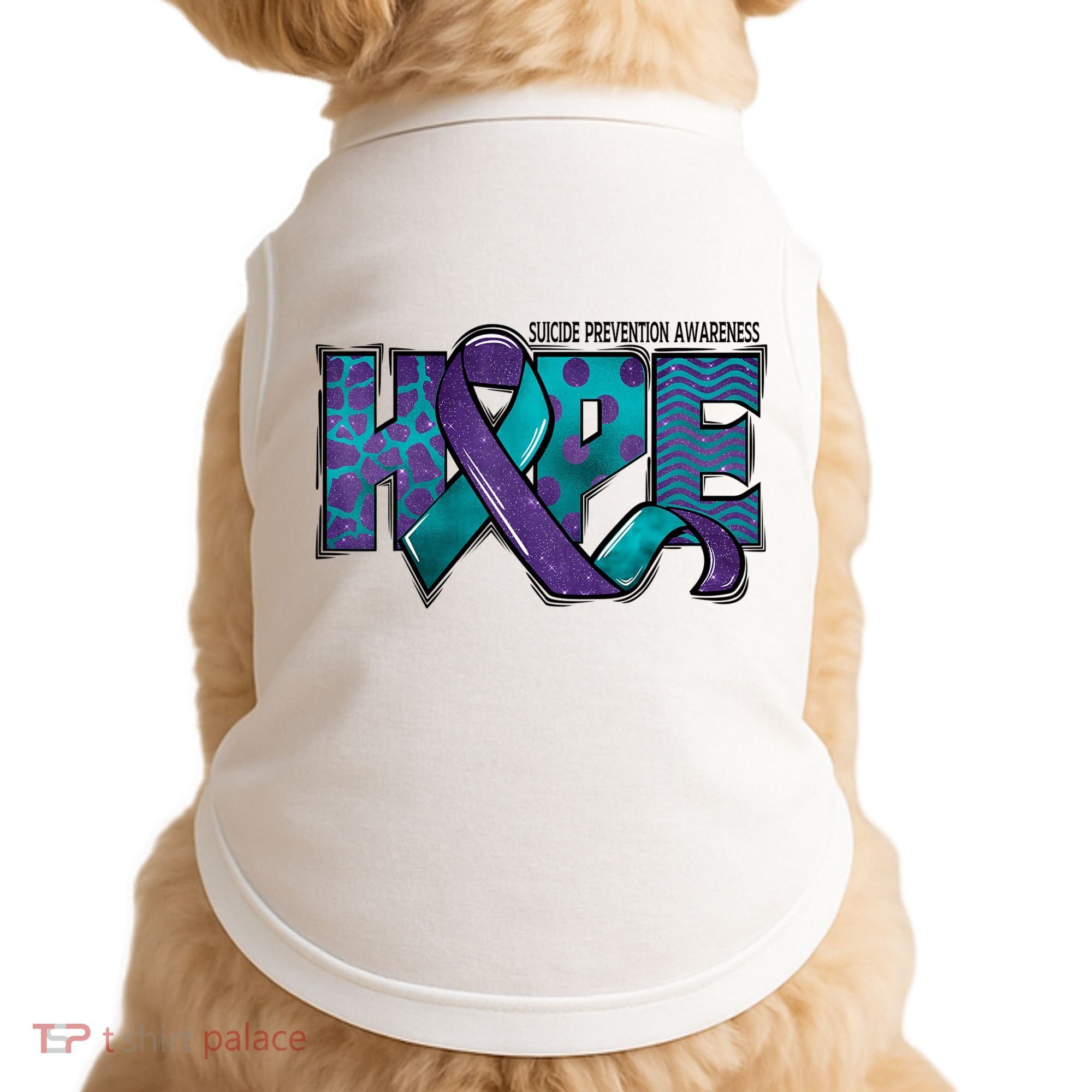 Suicide Prevention Awareness Warrior Hope Ribbon You Matter Doggie Tank