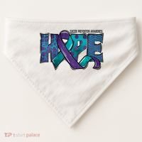 Suicide Prevention Awareness Warrior Hope Ribbon You Matter USA-Made Doggie Bandana thumb 0