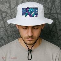 Suicide Prevention Awareness Warrior Hope Ribbon You Matter Bucket Hat thumb 2