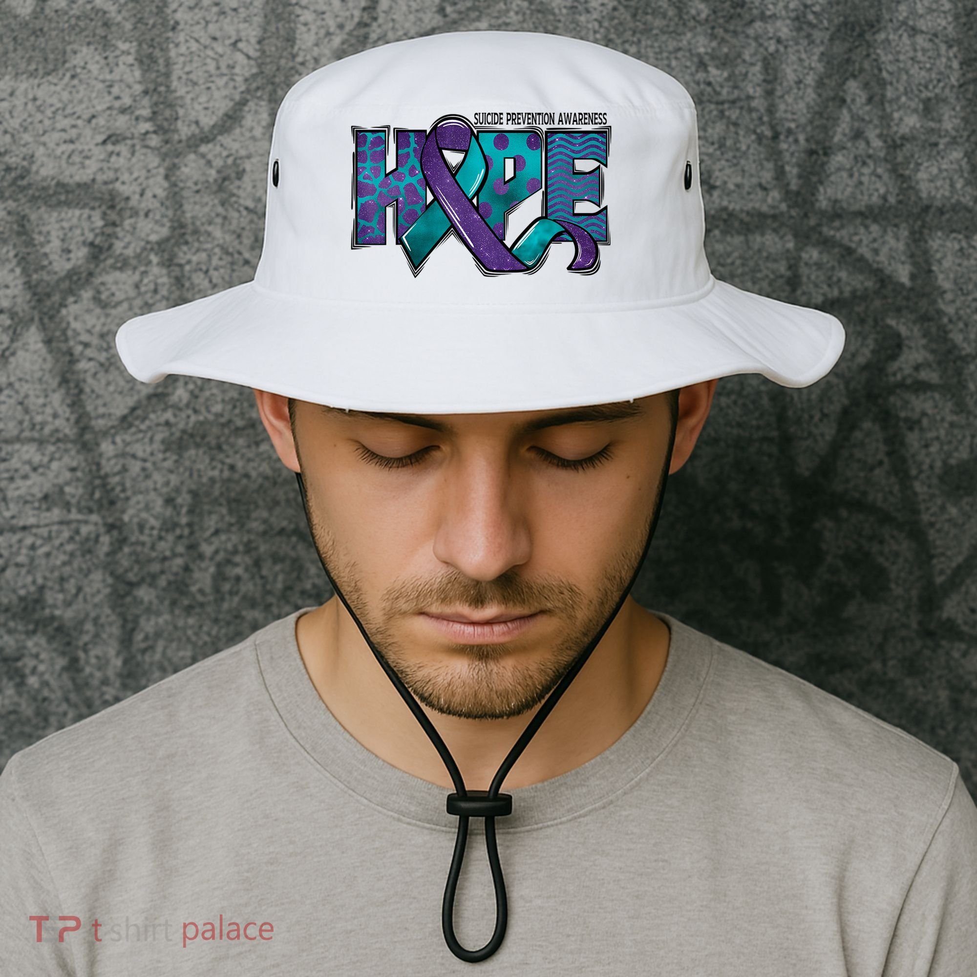 Suicide Prevention Awareness Warrior Hope Ribbon You Matter Bucket Hat
