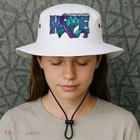 Suicide Prevention Awareness Warrior Hope Ribbon You Matter Bucket Hat thumb 3