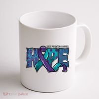 Suicide Prevention Awareness Warrior Hope Ribbon You Matter Coffee Mug thumb 1