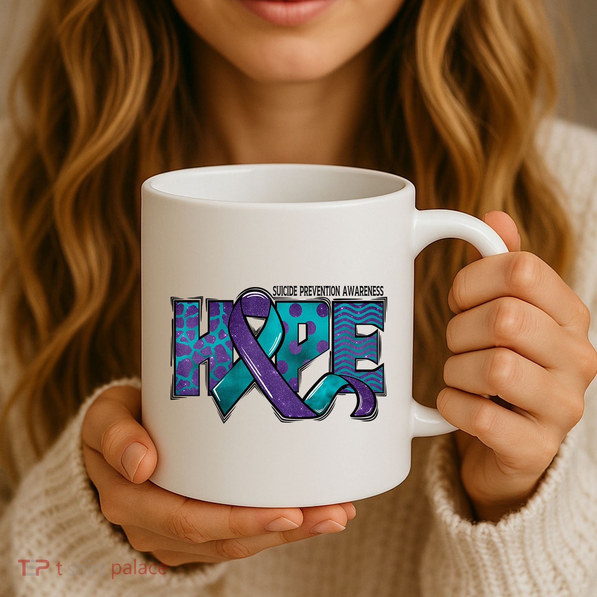 Suicide Prevention Awareness Warrior Hope Ribbon You Matter Coffee Mug