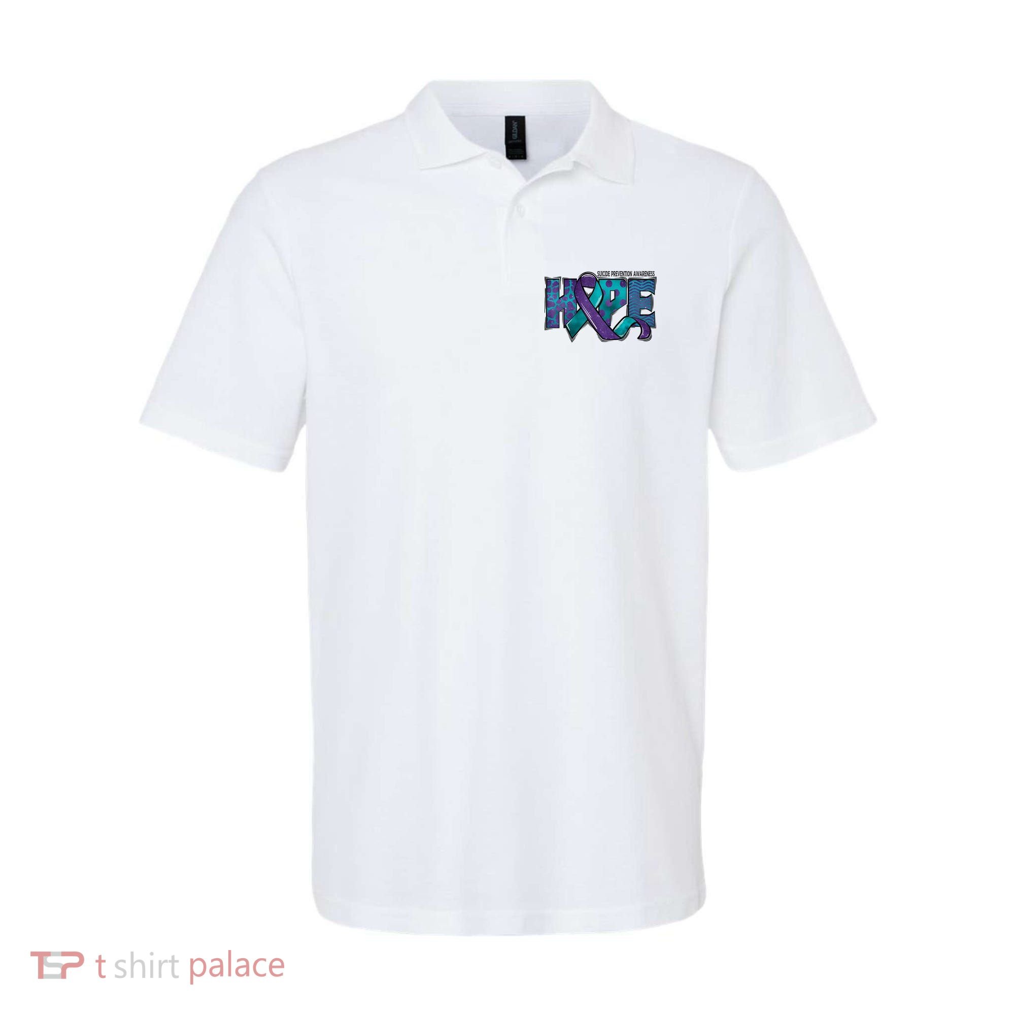 Suicide Prevention Awareness Warrior Hope Ribbon You Matter Polo