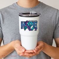 Suicide Prevention Awareness Warrior Hope Ribbon You Matter Tumbler thumb 2