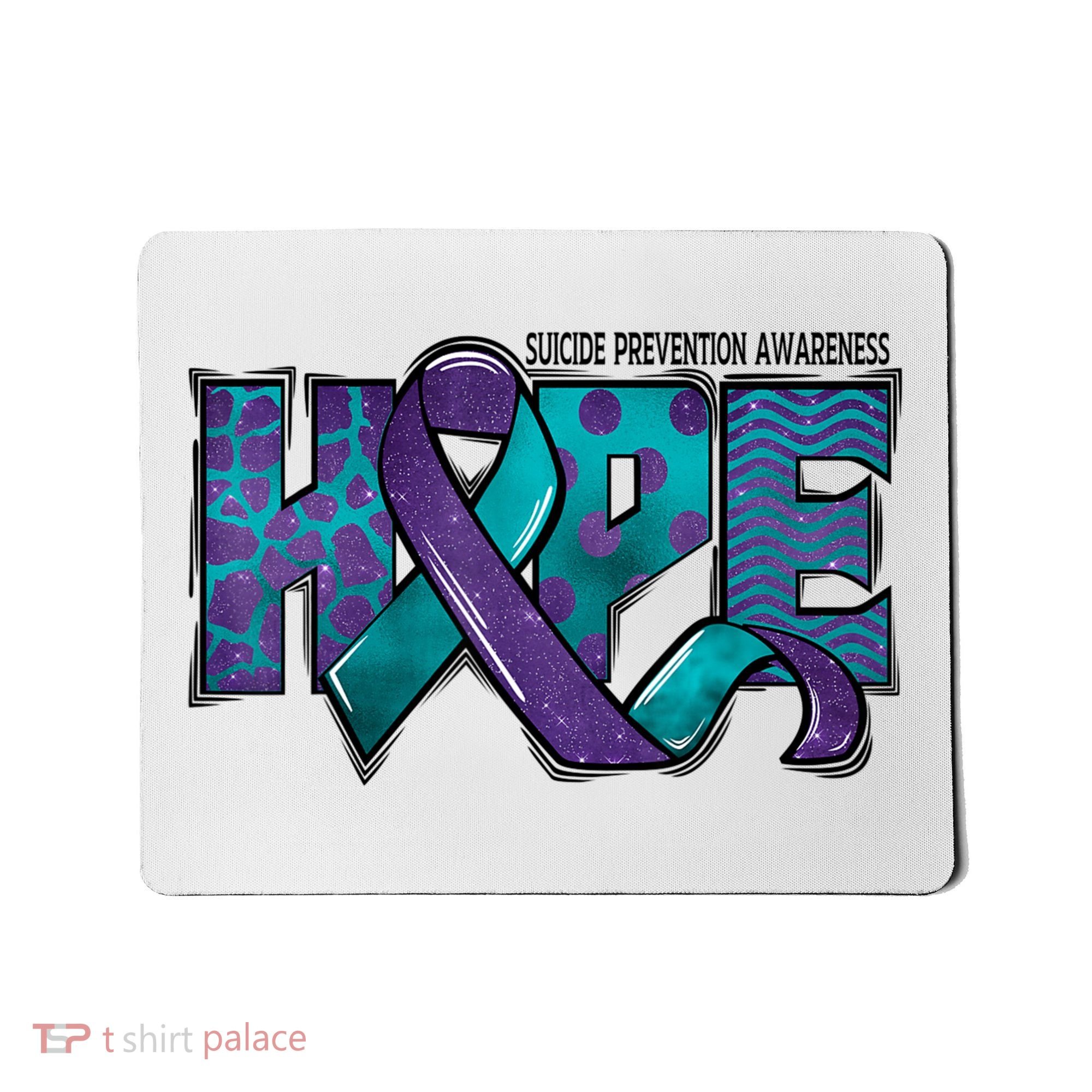 Suicide Prevention Awareness Warrior Hope Ribbon You Matter Mousepad