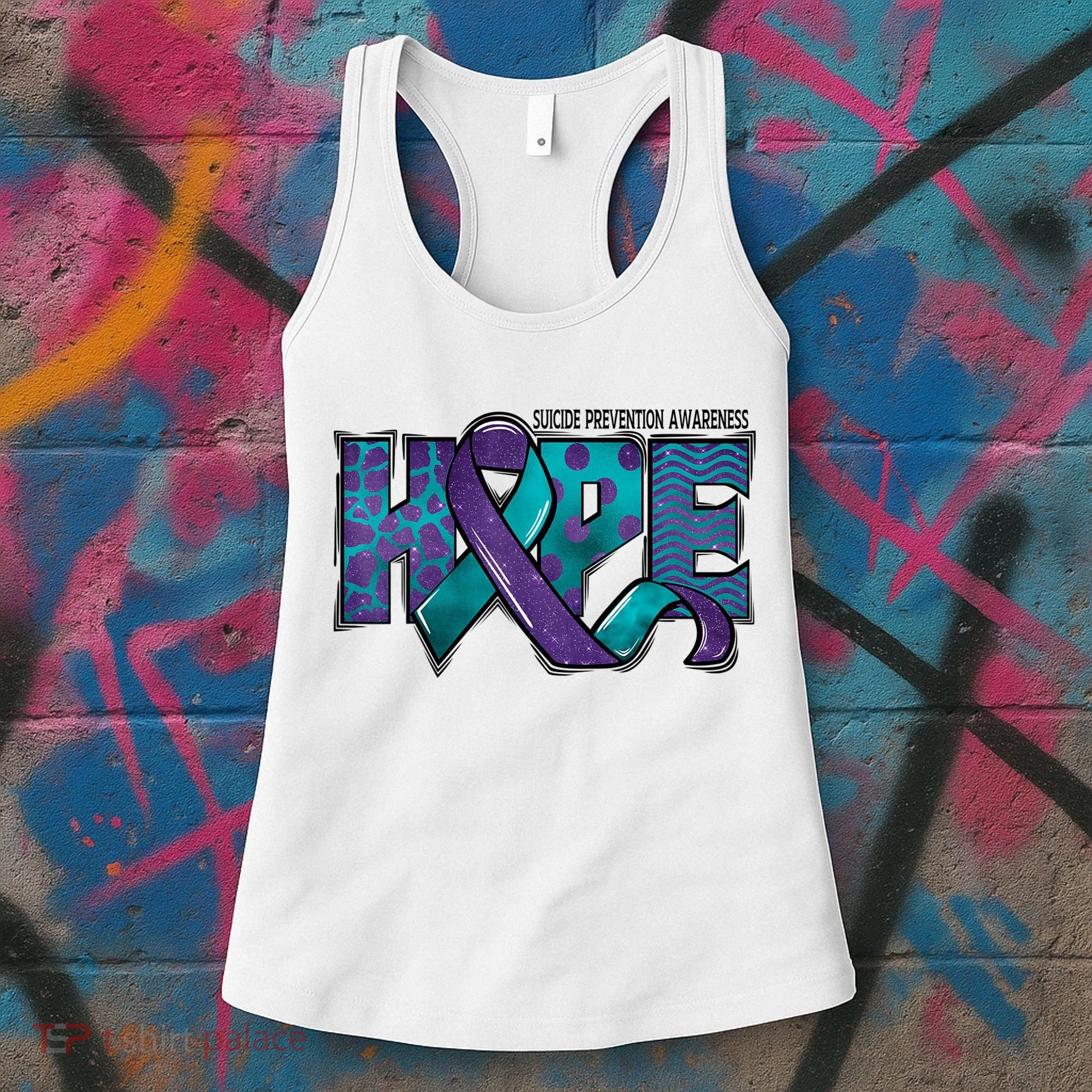 Suicide Prevention Awareness Warrior Hope Ribbon You Matter Women's Tank Top