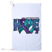 Suicide Prevention Awareness Warrior Hope Ribbon You Matter Golf Towel thumb 0