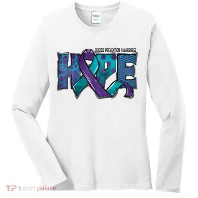 Suicide Prevention Awareness Warrior Hope Ribbon You Matter Women's Long Sleeve Shirt
