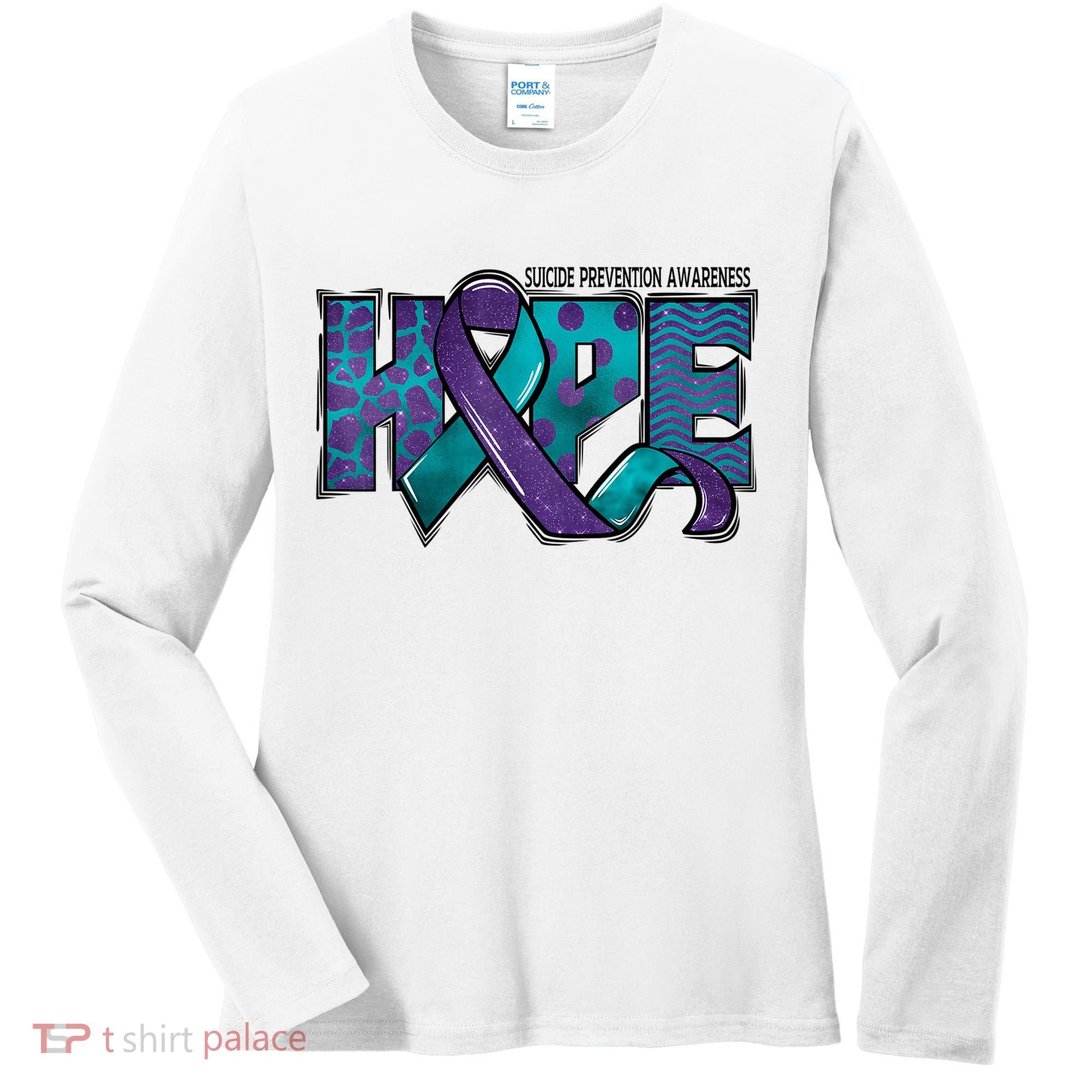 Suicide Prevention Awareness Warrior Hope Ribbon You Matter Women's Long Sleeve Shirt