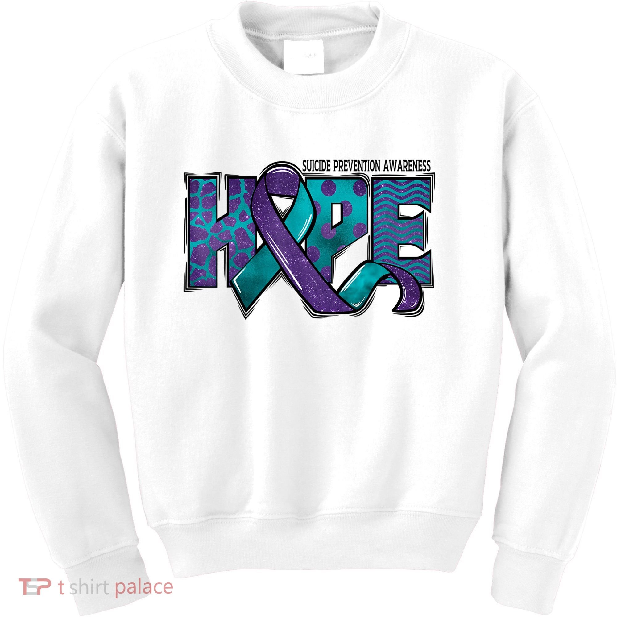 Suicide Prevention Awareness Warrior Hope Ribbon You Matter Kids Sweatshirt
