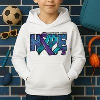Suicide Prevention Awareness Warrior Hope Ribbon You Matter Kids Hoodie thumb 2