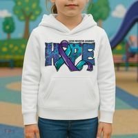 Suicide Prevention Awareness Warrior Hope Ribbon You Matter Kids Hoodie thumb 3