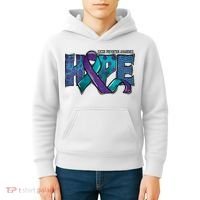 Suicide Prevention Awareness Warrior Hope Ribbon You Matter Kids Hoodie thumb 4