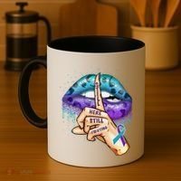 Suicide Prevention Awareness Still Here Still Fighting Lips Cool Gift Coffee Mug thumb 4