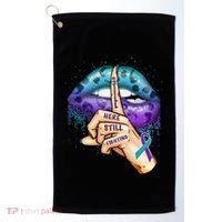 Suicide Prevention Awareness Still Here Still Fighting Lips Cool Gift Golf Towel thumb 0