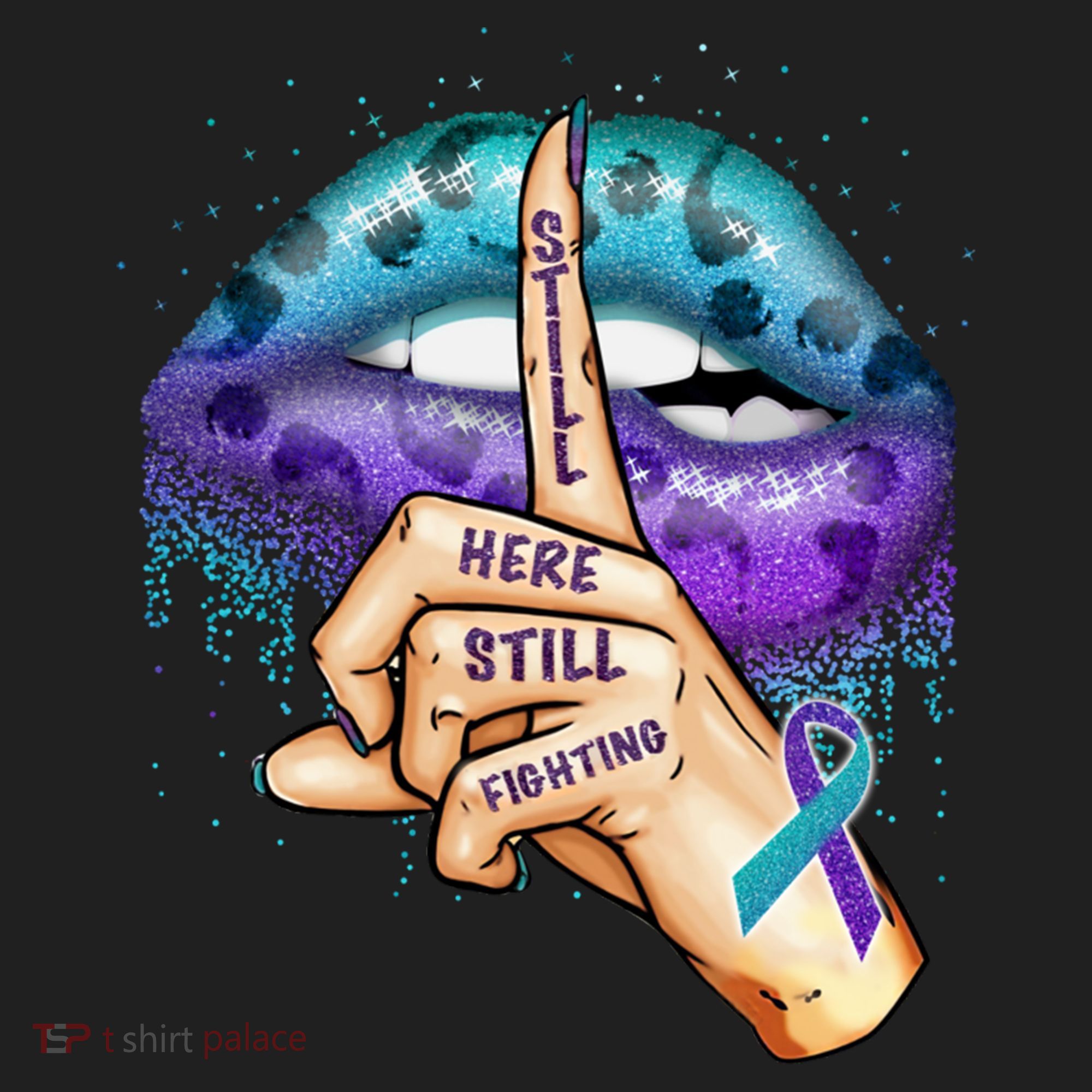 Suicide Prevention Awareness Still Here Still Fighting Lips Cool Gift Golf Towel