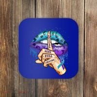 Suicide Prevention Awareness Still Here Still Fighting Lips Cool Gift Coaster thumb 0