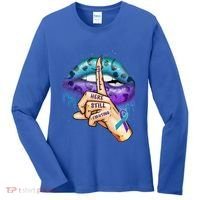 Suicide Prevention Awareness Still Here Still Fighting Lips Cool Gift Women's Long Sleeve Shirt thumb 0
