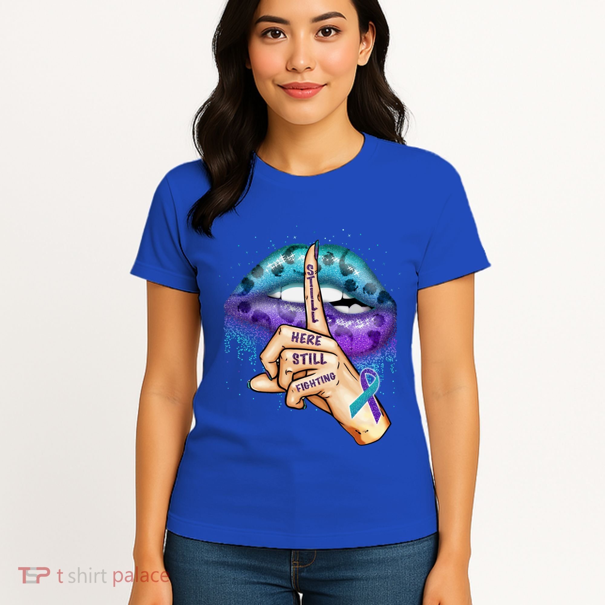 Suicide Prevention Awareness Still Here Still Fighting Lips Cool Gift Women's T-Shirt