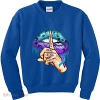 Suicide Prevention Awareness Still Here Still Fighting Lips Cool Gift Kids Sweatshirt thumb 0