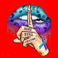 Suicide Prevention Awareness Still Here Still Fighting Lips Cool Gift Santa Hat thumb 1