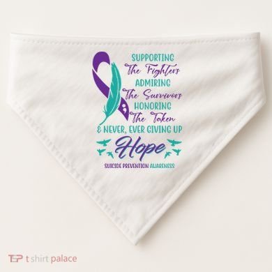 Suicide Prevention Awareness Hope Quote USA-Made Doggie Bandana
