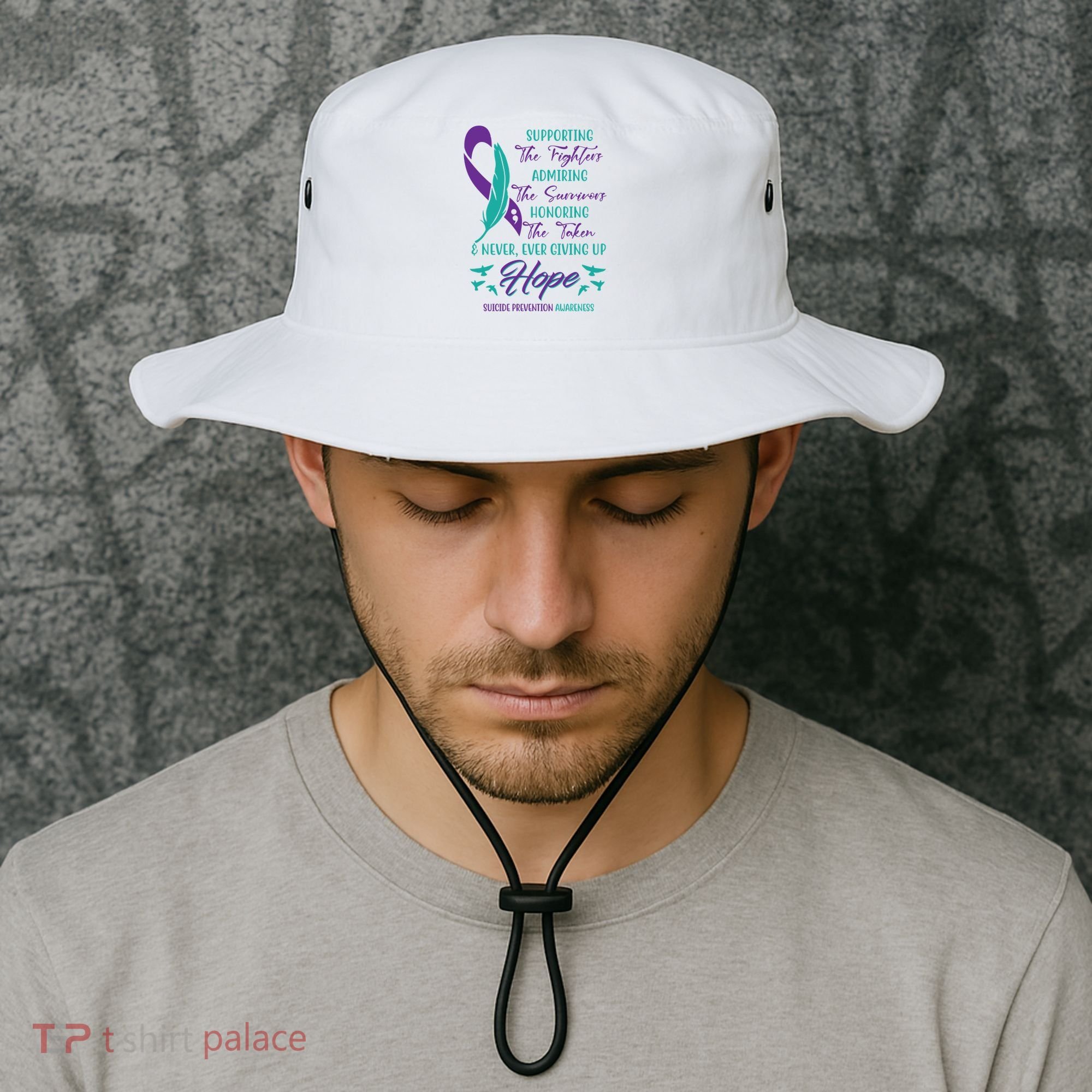 Suicide Prevention Awareness Hope Quote Bucket Hat