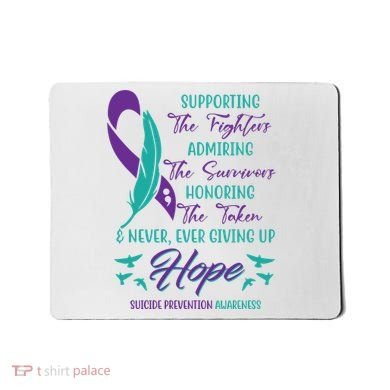 Suicide Prevention Awareness Hope Quote Mousepad