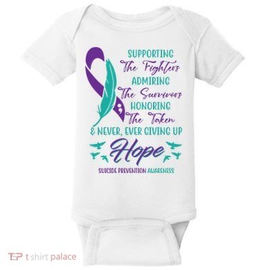 Suicide Prevention Awareness Hope Quote Baby Bodysuit
