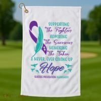 Suicide Prevention Awareness Hope Quote Golf Towel thumb 1