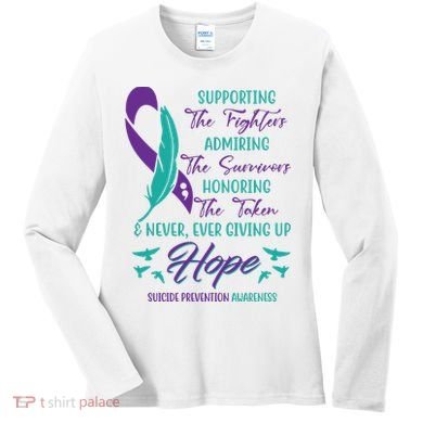 Suicide Prevention Awareness Hope Quote Women's Long Sleeve Shirt