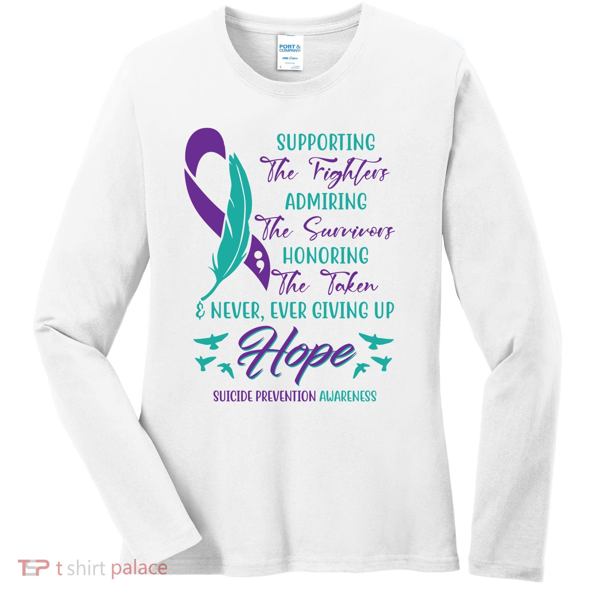 Suicide Prevention Awareness Hope Quote Women's Long Sleeve Shirt
