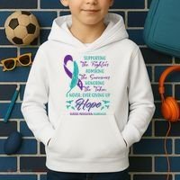 Suicide Prevention Awareness Hope Quote Kids Hoodie thumb 2