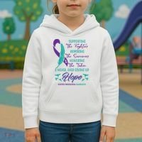 Suicide Prevention Awareness Hope Quote Kids Hoodie thumb 3