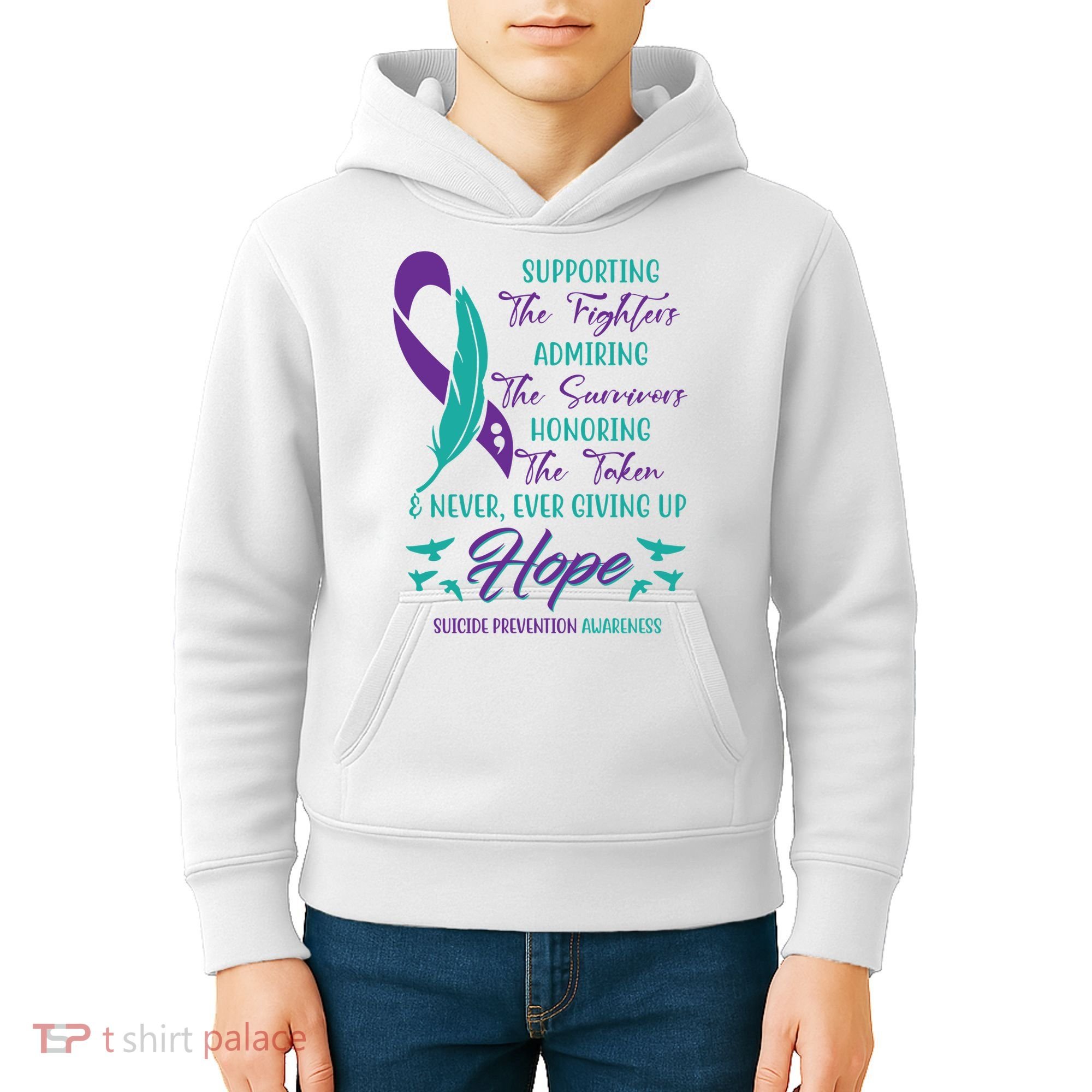 Suicide Prevention Awareness Hope Quote Kids Hoodie