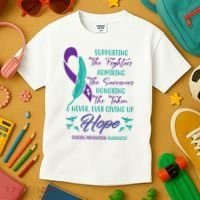 Suicide Prevention Awareness Hope Quote Kids T-Shirt thumb 3