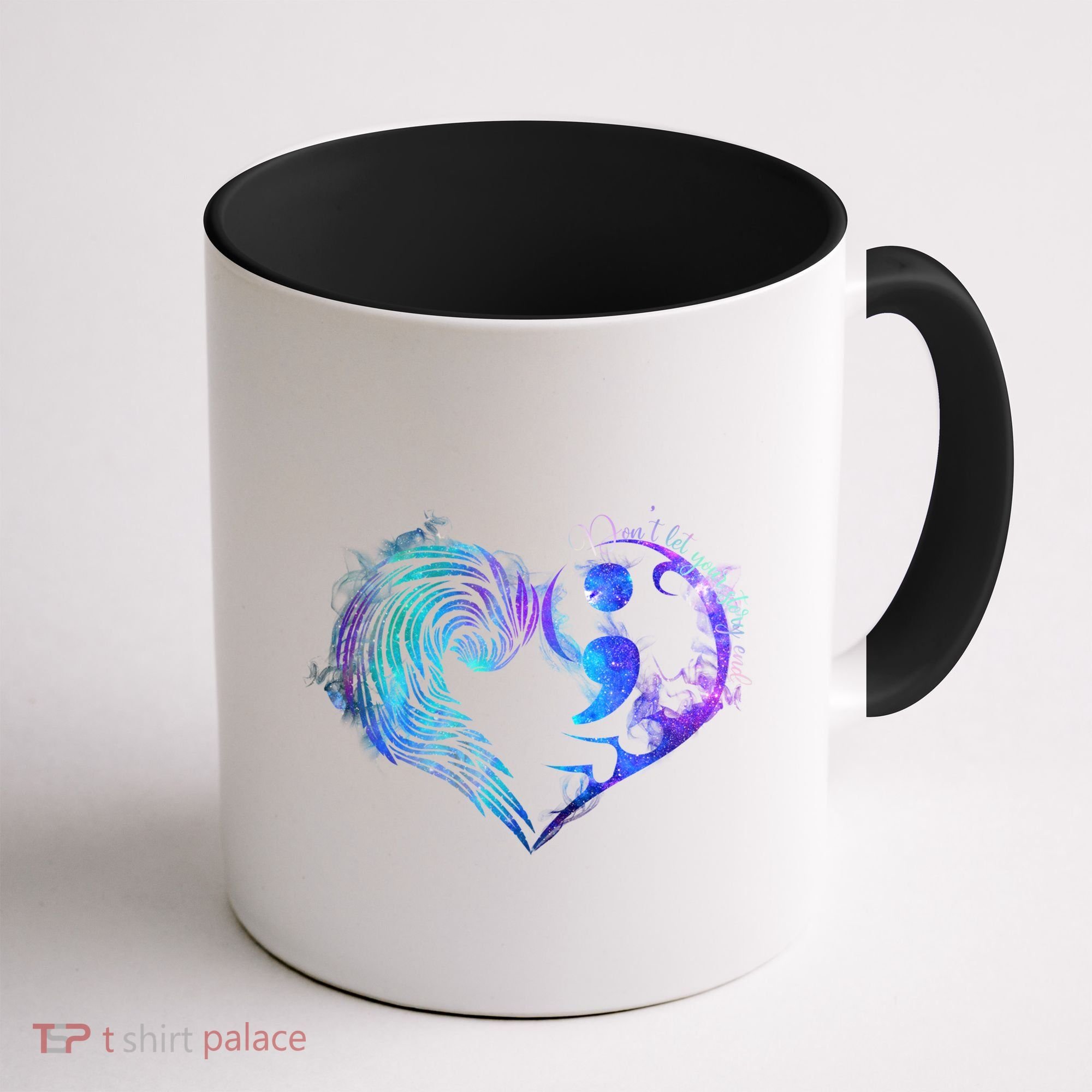 Suicide Prevention Awareness Teal Purple Heart You Matter Funny Gift Coffee Mug