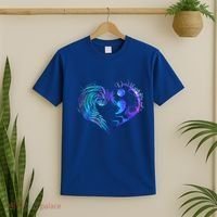 Suicide Prevention Awareness Teal Purple Heart You Matter Funny Gift T-Shirt thumb 2