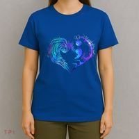 Suicide Prevention Awareness Teal Purple Heart You Matter Funny Gift T-Shirt thumb 4