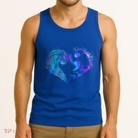 Suicide Prevention Awareness Teal Purple Heart You Matter Funny Gift Tank Top thumb 3
