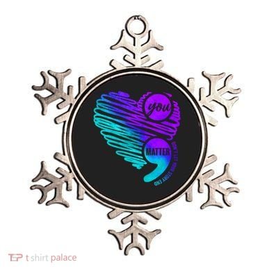 Suicide Prevention Awareness Week You Matter Semicolon Heart Cute Gift Ornament