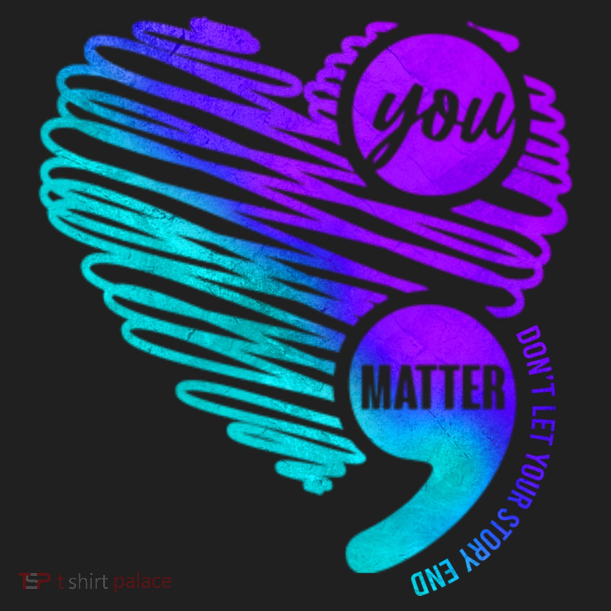 Suicide Prevention Awareness Week You Matter Semicolon Heart Cute Gift Golf Towel