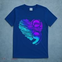 Suicide Prevention Awareness Week You Matter Semicolon Heart Cute Gift T-Shirt thumb 5