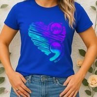 Suicide Prevention Awareness Week You Matter Semicolon Heart Cute Gift Women's T-Shirt thumb 2